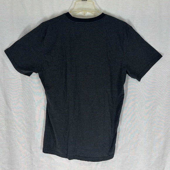Men’s Large Prana T Shirt Charcoal with Grey stripe Cotton Super comfy! - Picture 2 of 4